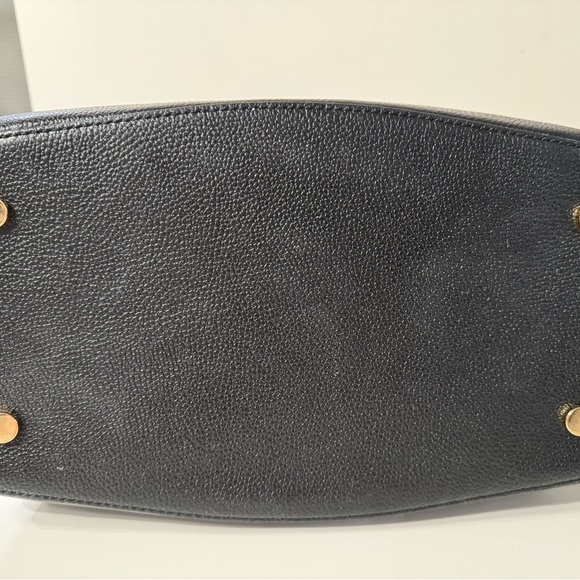 Michael Kors Black Pebbled Satchel with Gold Accents - Picture 5 of 7
